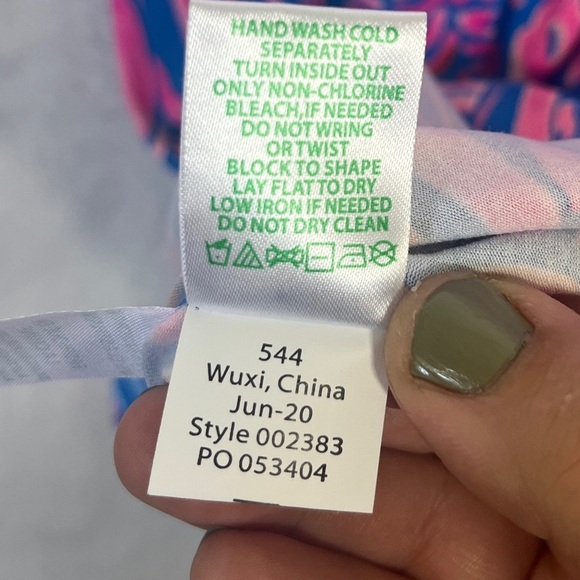 Lilly Pulitzer Ophelia Swing Dress in Pundy Blue La Zebra Pink Size XL EUC - Picture 8 of 11